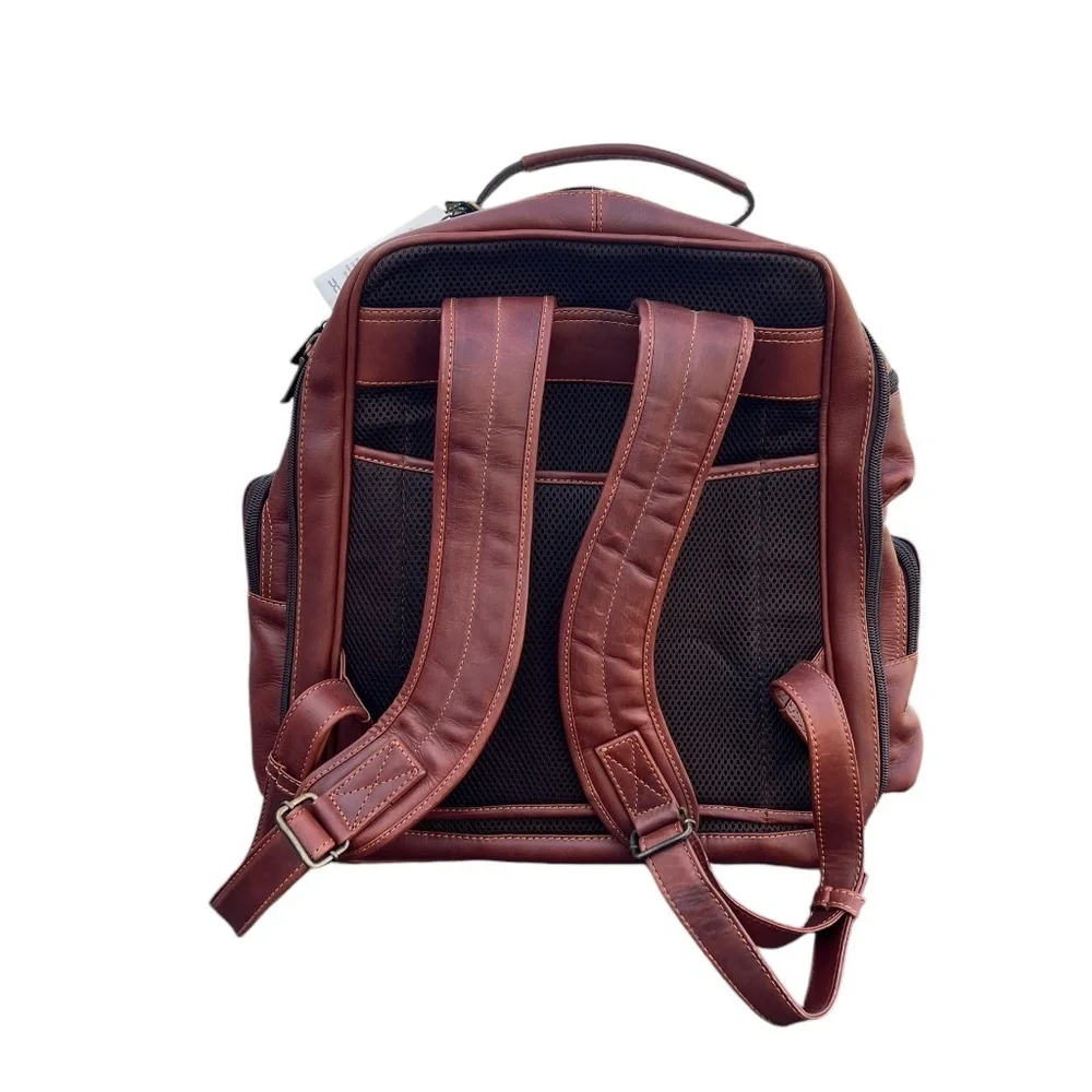 NWT Claire Chase National Championship Legendary Executive Backpack Brown Crease